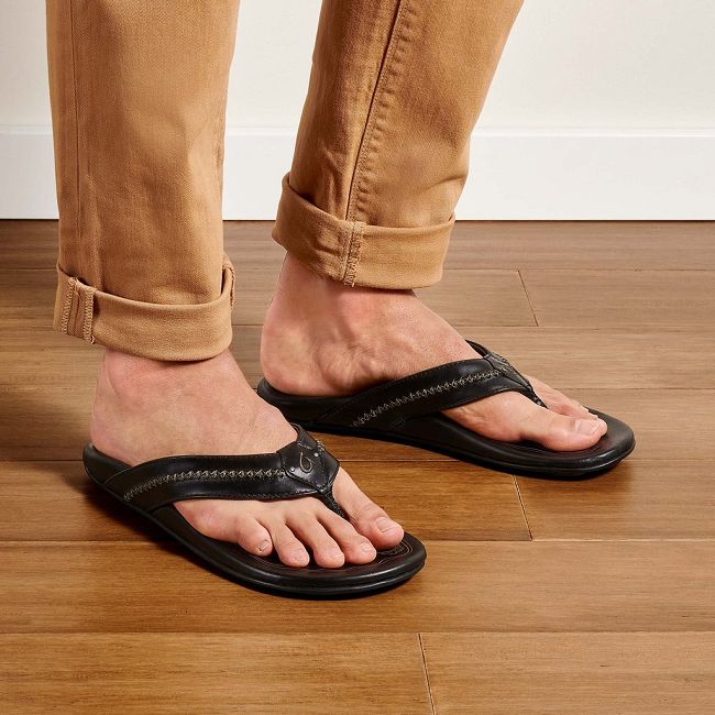 Sandalias Olukai Mea Ola - Chanclas Hombre Negros 20235-048